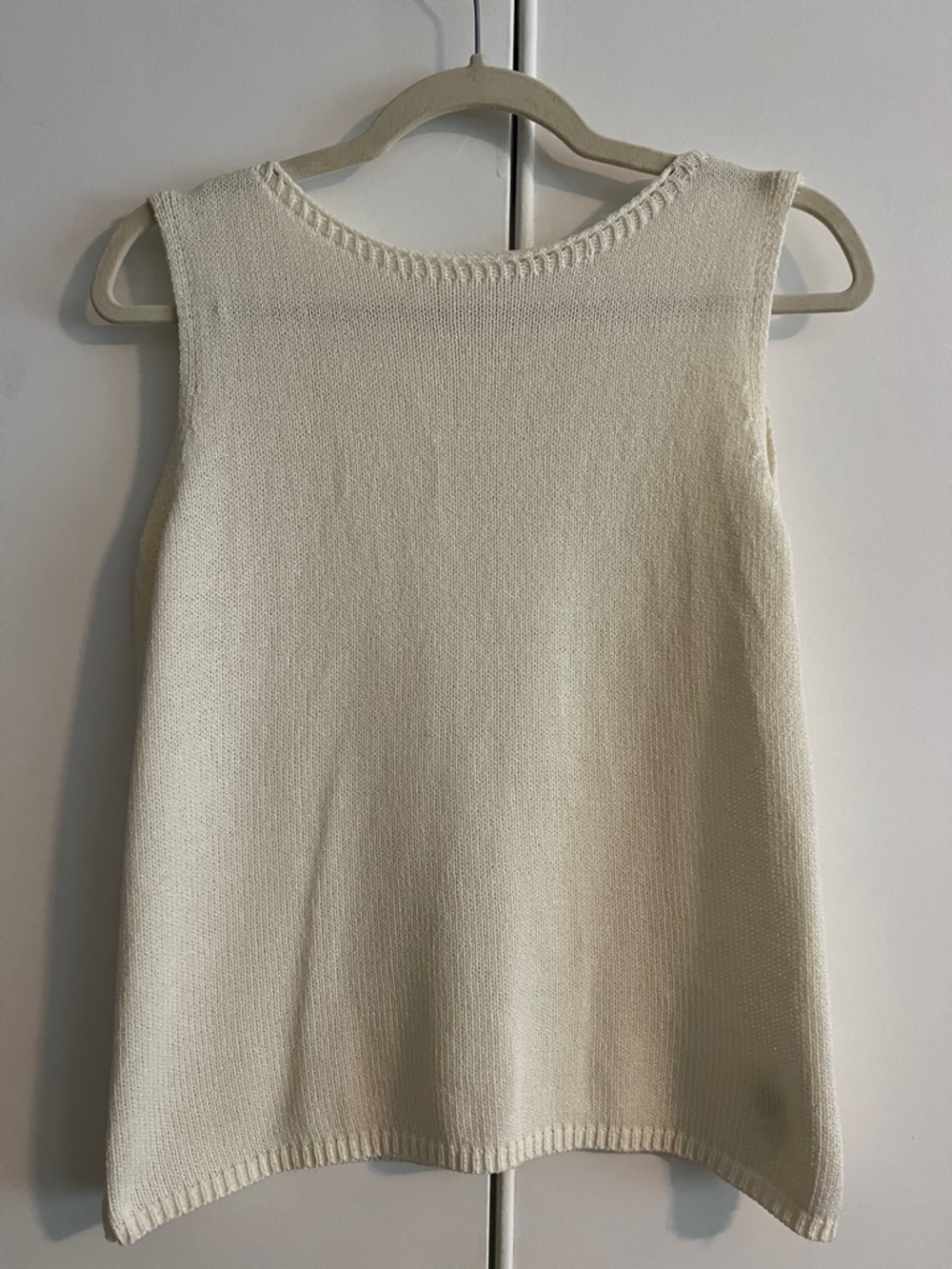 Cream Knit Tank Top